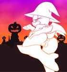  anthro clothing female halloween holidays magic_user nude pussy rouge_the_bat solo sonic_(series) video_games witch 