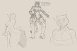  anthro big_breasts big_butt breasts butt cleavage clothed clothing feline female khajiit mammal prostitution signirsol sketch skimpy solo the_elder_scrolls video_games wide_hips 