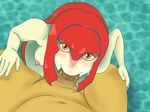  breasts breath_of_the_wild doubleecchi_(artist) fellatio first_person_view hand_on_hip looking_at_viewer looking_up mipha navel nintendo oral sex the_legend_of_zelda video_games water zora 