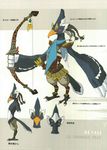  animal_humanoid anthro avian avian_humanoid bird bow breath_of_the_wild feathers green_eyes humanoid male model_sheet nintendo official_art revali rito scarf the_legend_of_zelda video_games 