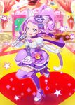  animal_ears boots cat_ears cat_tail choker color_connection commentary cosplay cure_macaron cure_macaron_(cosplay) cure_sword davi_(dokidoki!_precure) dokidoki!_precure earrings elbow_gloves extra_ears food_themed_hair_ornament full_body gloves hair_ornament jewelry kenzaki_makoto kirakira_precure_a_la_mode macaron_hair_ornament magical_girl ponytail precure purple_choker purple_eyes purple_hair purple_skirt short_hair skirt smile solo spade_hair_ornament tail thighhighs uganda white_gloves zettai_ryouiki 