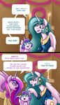  clothed clothing comic cutie_mark dialogue english_text equine eyewear feathered_wings feathers female feral flurry_heart_(mlp) friendship_is_magic glasses goodmorningcelestia group hair horn inside jewelry mammal multicolored_hair my_little_pony necklace open_mouth pink_feathers princess_cadance_(mlp) princess_celestia_(mlp) smile spread_wings text winged_unicorn wings 