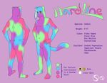 anthro cabbit cat cat_tail featureless_crotch feline fur hands_on_hips hardline hybrid lagomorph looking_at_viewer male mammal model_sheet multicolored_fur rabbit silverspecs smile solo standing text yellow_eyes 