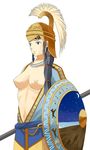  1girl breasts female greek helmet shield solo yuzuki_jun_(natrium_nikki) 