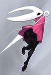  ambiguous_gender black_skin clothed clothing dress grey_background hollow_knight hornet_(hollow_knight) needle scas simple_background solo string upskirt 