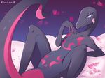  animal_genitalia cloaca female gradient_background jacknaiff looking_at_viewer nintendo nude pok&eacute;mon pose presenting presenting_cloaca reclining restricted_palette salazzle seductive simple_background solo spread_legs spreading tongue tongue_out video_games 