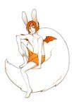  animal_humanoid clothed clothing hair humanoid hybrid lagomorph looking_at_viewer male mammal melamoryblack rabbit_humanoid smile solo wings 