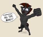  anthro cutscene equine fan_character horse male mammal marsminer my_little_pony penis pony reaction_image solo 