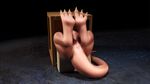  2017 3_toes 3d_(artwork) anus brown_scales cookie_(critterclaws) critterclaws digital_media_(artwork) dragon faceless_female female feral lying on_back rear_view scales simple_background slit solo toes 