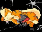  arcanine black_nose cum cum_everywhere feral huskyhund male messy nintendo penis pok&eacute;mon video_games 