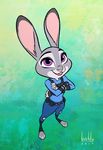  2017 anthro artbirchly_(artist) disney duo female judy_hopps lagomorph long_ears mammal purple_eyes rabbit zootopia 