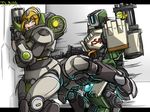  against_wall avian bastion_(overwatch) big_breasts bird blonde_hair breasts dr.bug duo equine equine_taur female from_behind_position fucked_silly ganymede_(overwatch) hair living_machine looking_pleasured machine male male/female mammal not_furry omnic orisa_(overwatch) overwatch penetration penis raised_leg robot sex taur vaginal vaginal_penetration video_games yellow_eyes 