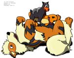  arcanine black_nose charmander feral houndour m_stuarn male male/male nintendo penis pok&eacute;mon sucking video_games 