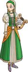  boots commentary dragon_quest dragon_quest_xi earrings hairband harp instrument jewelry necklace official_art senya_(dq11) toriyama_akira 