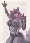  anthro bra breasts canine clothed clothing collar female fox mammal open_mouth sketch smile solo standing tlt_echelon underwear 