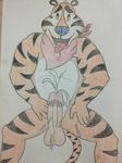  anthro balls cum feline frosted_flakes invalid_tag male mammal mascot masturbation overload penis solo tiger tony_the_tiger tradicional 