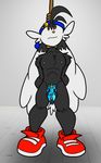  anthro chastity chastity_cage clothed clothing hat how-did-we-get-here klonoa klonoa_(series) male mostly_nude noose solo 