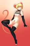 2017 anthro balls bdsm bdsm_gear blonde_hair blush box-cat clothing cute erection fishnet fur hair humanoid_penis invalid_tag legwear looking_at_viewer lynn_white male mammal mouse nipples penis rodent simple_background smile solo tights uncut white_fur 