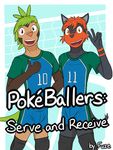  chespin clothing comic cover fuze hair invalid_tag litten male nintendo pok&eacute;mon pose sport uniform video_games volleyball 