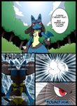  anthro colored comic edit greninja kivwolf lucario nintendo pok&eacute;mon redoxx video_games 