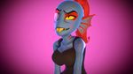  2017 3d_(artwork) anthro big_breasts breasts digital_media_(artwork) eye_patch eyewear female fish hair marine red_hair solo undertale undyne uwotinfokm8 video_games yellow_eyes 