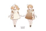  blonde_hair bloomers brown_eyes dress gloves gwayo lolita_fashion original short_hair twins white 