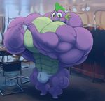  anthro bulge clothing dragon friendship_is_magic hyper hyper_muscles male muscular my_little_pony solo spike_(mlp) toonpower underwear 