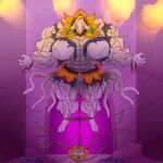 anthro baronbulge big_breasts body_size_growth breasts corruption duo female flower flowey_the_flower growth hi_res huge_breasts male monster muscle_growth plant size_transformation toriel transformation transformation_sequence undertale undertale_(series)