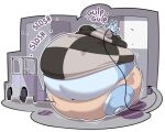 2023 3_toes alpha_channel anthro belly big_belly big_breasts black_eyes black_eyewear black_glasses black_hooves black_nose blue_body blue_countershading blue_ears blue_fur blue_inner_ear blue_markings blue_pawpads blue_tail blue_tuft border breasts camel_toe catrobis checkered checkered_clothing checkered_dress clothed clothed_anthro clothed_female clothing colored countershade_face countershade_fur countershade_torso countershading deep_navel digital_drawing_(artwork) digital_media_(artwork) dress eyelashes eyewear feet felid female female_anthro forklift fully_clothed fur glasses gloves_(marking) grape_juice gulp_(sound_effect) handpaw hi_res hooves hose hose_in_mouth hose_inflation huge_belly hyper hyper_belly hyper_inflation immobile ineffective_clothing juice_(beverage) leg_markings light_clothing liquid_inflation maddeku mammal markings navel outline panties pattern_clothing pattern_dress pawpads paws round_glasses scut_tail shaded short_tail skindentation slosh sloshing_belly small_feet socks_(marking) solo spherical_inflation tail tan_clothing tan_panties tan_underwear tank_(container) tire toes transparent_border tuft underwear unguligrade unguligrade_anthro valve_(mechanical) vehicle wardrobe_malfunction wheel white_emanata white_outline x-38_(maddeku)