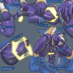 1:1 3_toes anthro armwear balls becoming_erect blue_body blue_fur bodily_fluids bulge butt claws clothed clothing cocktober crop_top cum cum_in_clothing cum_on_thigh_highs cum_through_clothing digital_media_(artwork) domestic_cat e621 e621_tags ejaculation english_text erection feet felid feline felis femboy fingers flaccid fur genital_fluids genitals glistening glistening_clothing gloves hair handwear hexagon hexerade hi_res hologram imminent_orgasm inner_ear_fluff kneeling knock-kneed leaking_precum legwear magicjob male male_penetrating mammal mascot masturbation masturbation_through_clothing navel orgasm paws penetration penile penis penis_between_thighs precum sex_toy shaking_legs shaking_orgasm shirt simple_background sitting solo tail text thigh_highs toes topwear tuft unusual_sex_toy voidpastelchalk wet wet_clothing