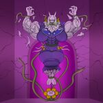 anthro baronbulge body_size_growth clothing corruption duo female flexing flower flowey_the_flower growth hi_res male monster muscle_growth plant size_transformation tentacles toriel torn_clothing transformation transformation_sequence undertale undertale_(series)