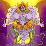 anthro baronbulge big_breasts big_muscles body_size_growth breasts corruption duo female flower flowey_the_flower growth hi_res huge_breasts huge_muscles male monster muscle_growth muscular plant plant_monster size_transformation tentacles toriel transformation transformation_sequence undertale undertale_(series)