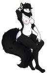  anthro breasts canine female looking_at_viewer mammal nipples nude porin pussy slightly_chubby smile solo 