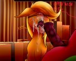  2017 animal_genitalia animal_penis applejack_(mlp) big_macintosh_(mlp) blonde_hair blush brother brother_and_sister cum cum_on_face cum_on_tongue cutie_mark dialogue dragonsponies duo earth_pony english_text equine equine_penis eyes_closed feral freckles friendship_is_magic hair horse incest inside long_hair male mammal my_little_pony penis pony sibling sister solo_focus text tongue 