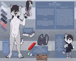  azziz bandage canine clothed clothing dog freckles hoodie mammal model_sheet nude whitefeathers wolf 