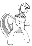  2017 black_and_white cutie_mark equine female feral friendship_is_magic fur graboiidz hair horn looking_at_viewer looking_back mammal monochrome my_little_pony solo twilight_velvet_(mlp) unicorn 
