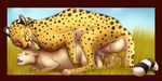 balls big_balls bite cheetah cum duo feline female feral feral_on_feral jasiri lion male male/female mammal outside penis savanna sex sky spots tawnix 