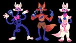  animatronic anthro canine eye_patch eyewear five_nights_at_freddy&#039;s five_nights_at_freddy&#039;s_2 fox foxy_(fnaf) funtime-mangled. funtime_foxy_(fnafsl) hook machine mammal mangle_(fnaf) robot sister_location video_games 