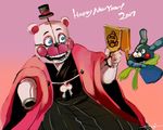  2017 animatronic bear five_nights_at_freddy&#039;s funtime_freddy_(fnafsl) lagomorph machine mammal puppet_bonnie_(fnafsl) rabbit robot sister_location timetime726 video_games 