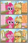  applejack_(mlp) blonde_hair blue_eyes comic equine female feral friendship_is_magic fur green_eyes gutovi-kun hair horse mammal my_little_pony orange_fur pink_fur pink_hair pinkie_pie_(mlp) pony 