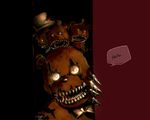  animatronic bear five_nights_at_freddy&#039;s five_nights_at_freddy&#039;s_4 glowing glowing_eyes machine mammal nightmare_freddy_(fnaf) robot timetime726 video_games 
