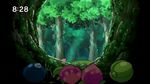  animated animated_gif berries green_eyes green_hair mao_(pokemon) pokemon pokemon_sm pokemon_sm_(anime) satoshi_(pokemon) standing_on_shoulders tree 