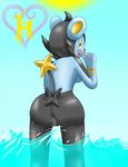  anthro blackwing97 blush breasts female invalid_tag luxio nintendo nude pok&eacute;mon pussy sea video_games water 