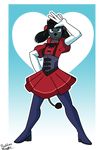  &lt;3 2016 anthro bow_tie canine cel_shaded clothed clothing crossdressing dog fully_clothed general: hi_res looking_at_viewer magical_girl_outfit male mammal pinup poodle pose rubbermage sailor_moon_(series) sebastien_leroux smile solo species: 