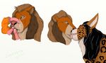  feline free greenlion invalid_tag kissing kovu_wolfszahn leopard lion mammal penis 