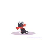  animated artsyfeather black_fur feline fur incineroar litten mammal nintendo pok&eacute;mon red_fur solo stripes torracat transformation video_games 