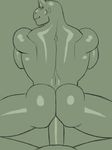  2017 amphibian anal anal_penetration animated anthro bouncing_butt bubble_butt butt duo erection first_person_view frog half-closed_eyes kostos_art looking_at_viewer looking_back loop low_res male male/male male_pov monochrome muscular muscular_male penetration penis simple_background smile solo_focus 