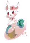  blush broom buckteeth cherry cherry_blossom eyelashes female flower food fruit jewelpet jewelry lagomorph mammal necklace open_mouth pixiv plant rabbit ruby_(jewelpet) sanrio solo teeth ♀ ブンすけ 