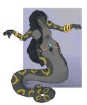  body_jewelry breasts dancing female hair lazybutts long_hair lustylamb naga reptile scalie snake 