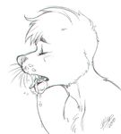  ambiguous_gender anthro daryabler drooling eyes_closed fur mammal marine monochrome nude open_mouth pinniped saliva seal teeth 